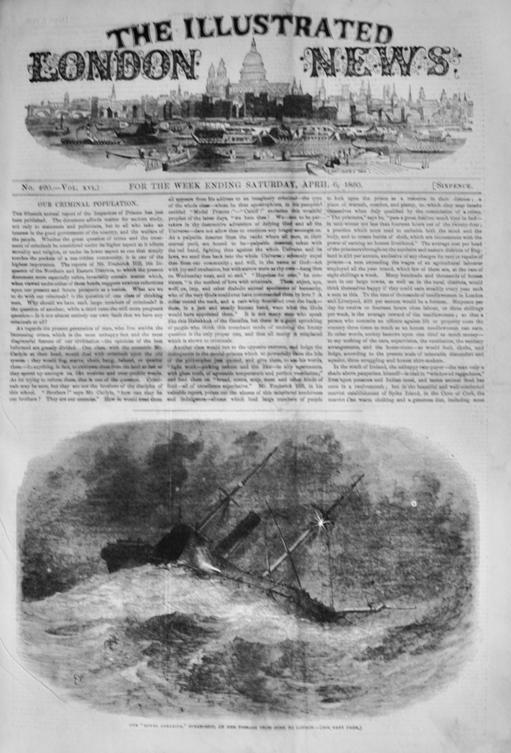 The Illustrated London News - April 6, 1850