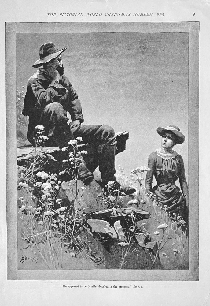 "He appeared to be dumbly absorbed in the prospect." 1889.