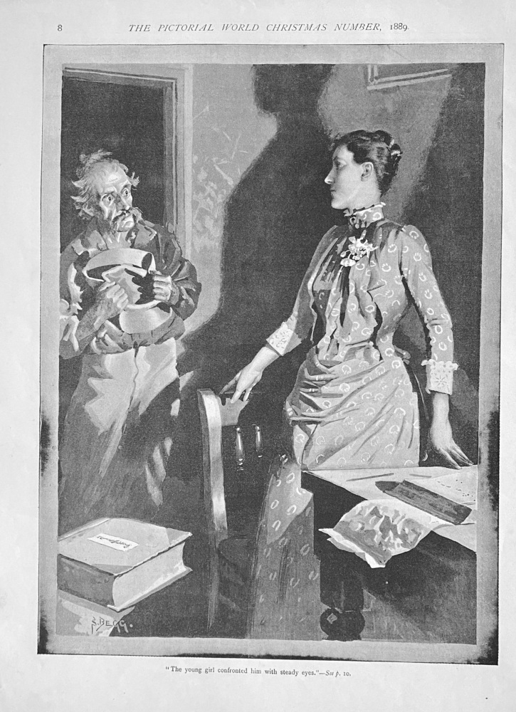 "The Young Girl confronted him with steady Eyes."  1889.