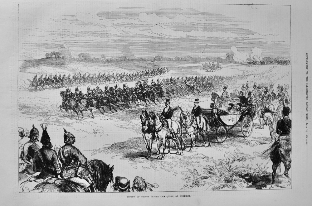 Review of Troops before the Queen, at Chobham