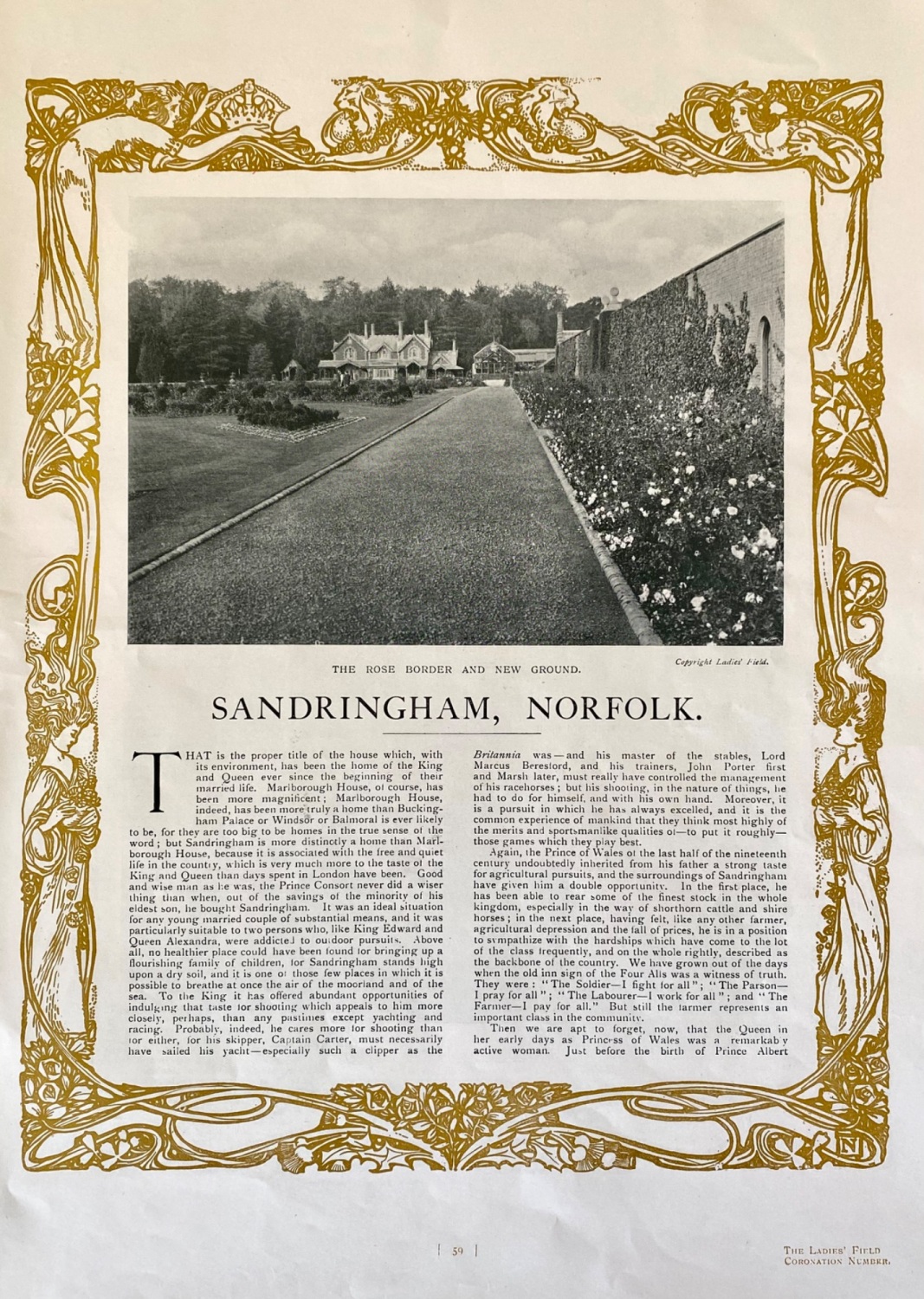 Sandringham, Norfolk.  1902.