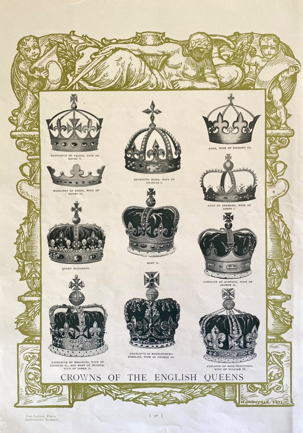 Crowns of the English Queens.