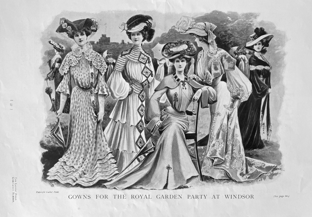 Gowns for the Royal Garden Party at Windsor.  1902.