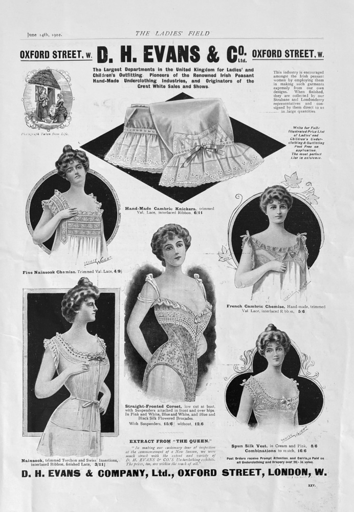 D. H. Evans & Company, Ltd., Oxford Street, London, W.  1902.