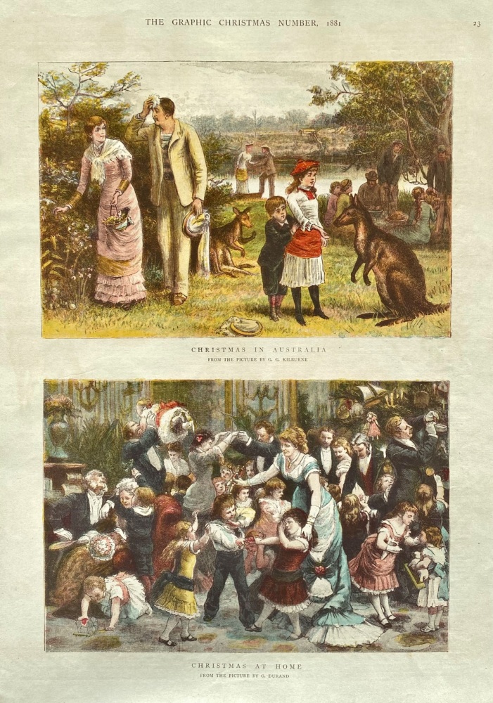 Christmas in Australia   &   Christmas at Home.  1881.