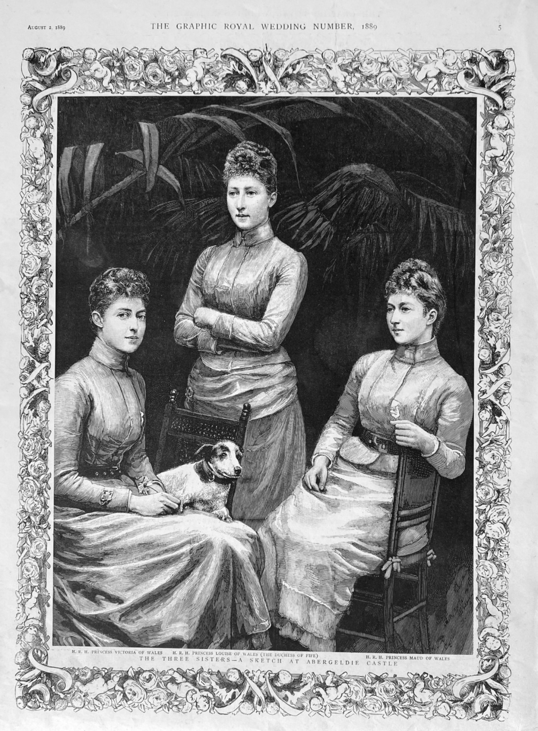 The Three Sisters - A Sketch at Abergeldie Castle.  1889.