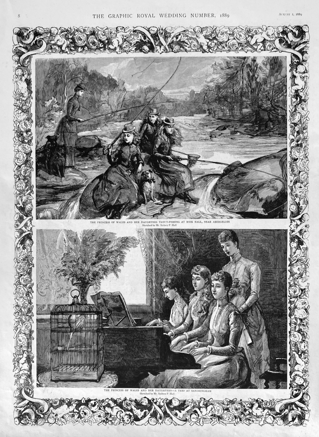 The Princess of Wales and Her Daughters Trout-Fishing at Birk Hall, near Ab
