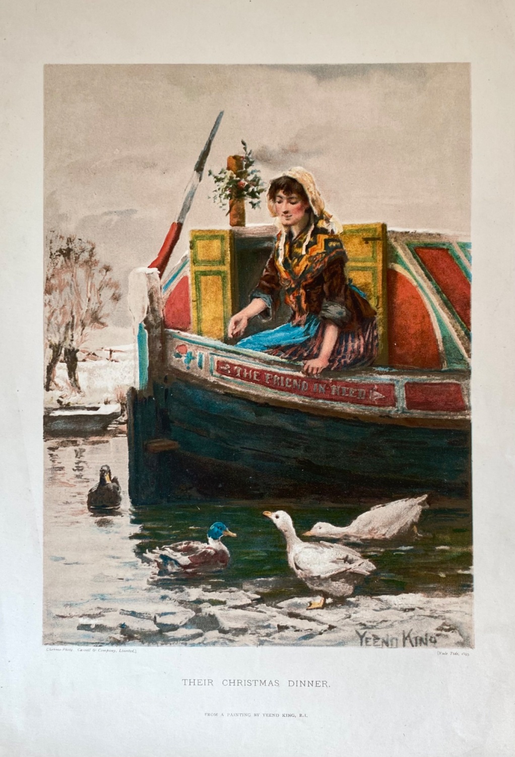 Their Christmas Dinner.  By Yeend King, R.I.  1893,