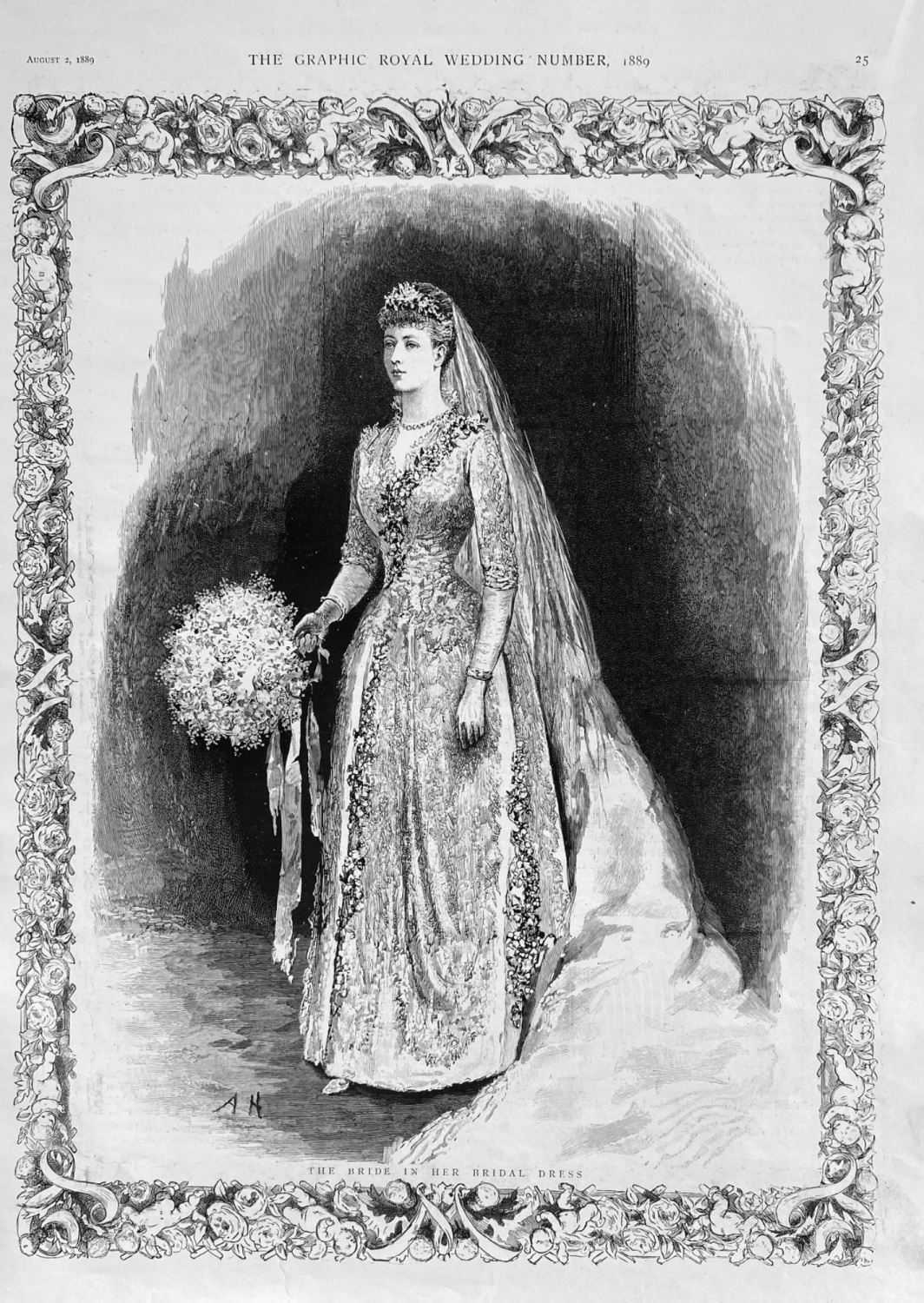 The Bride in Her Bridal Dress.  1889.