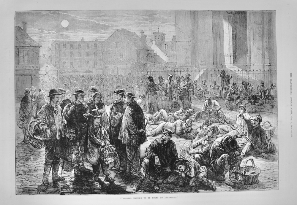 Vintagers waiting to be hired at Argenteuil