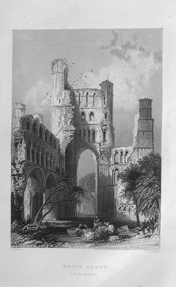 Kelso Abbey, Roxburghshire, Scotland.  1838.