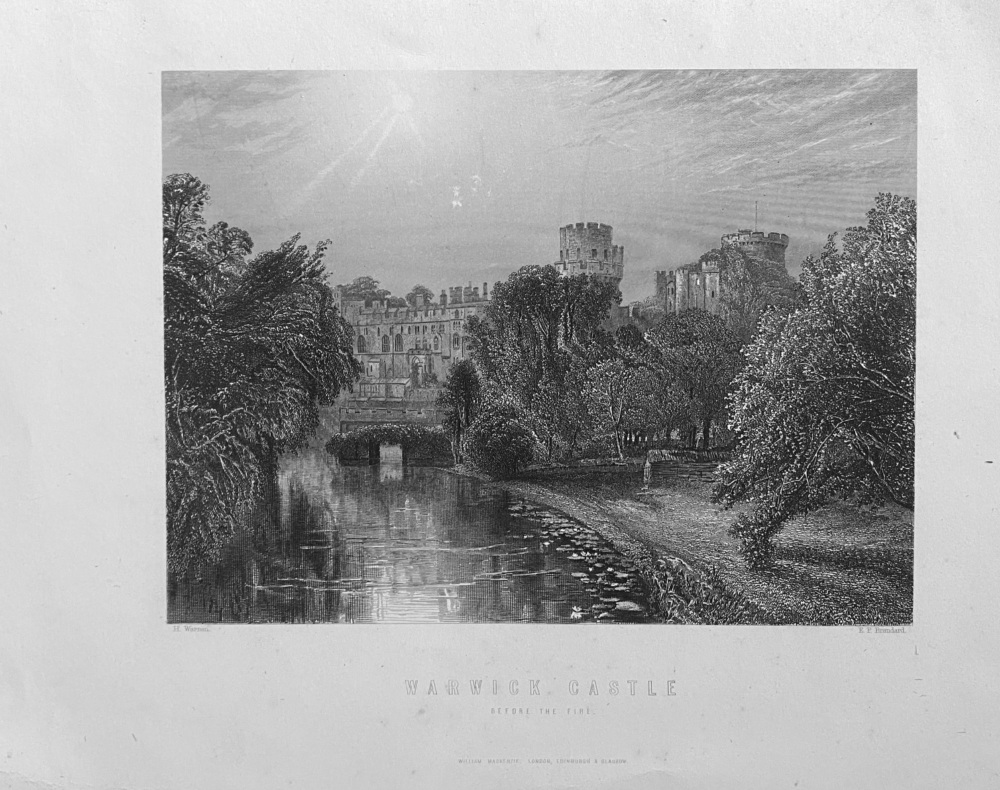 Warwick Castle.  Before the Fire.  .