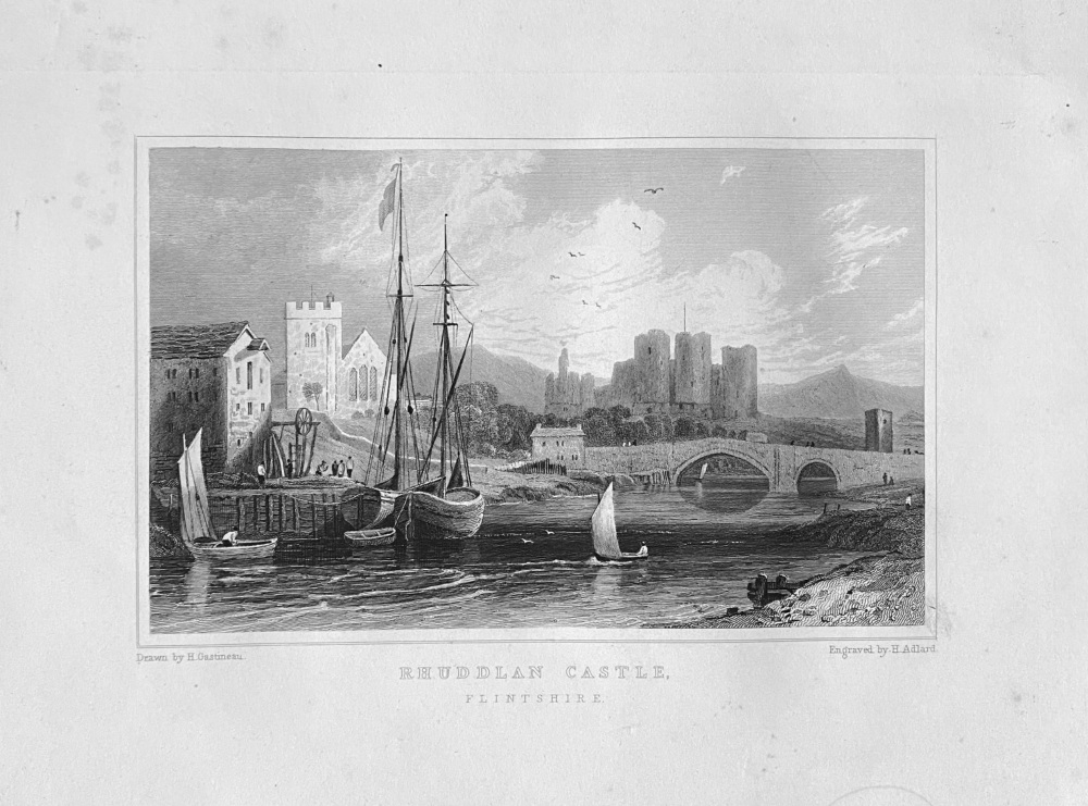 Rhudddlan Castle.  Flintshire..  Wales.  1831.