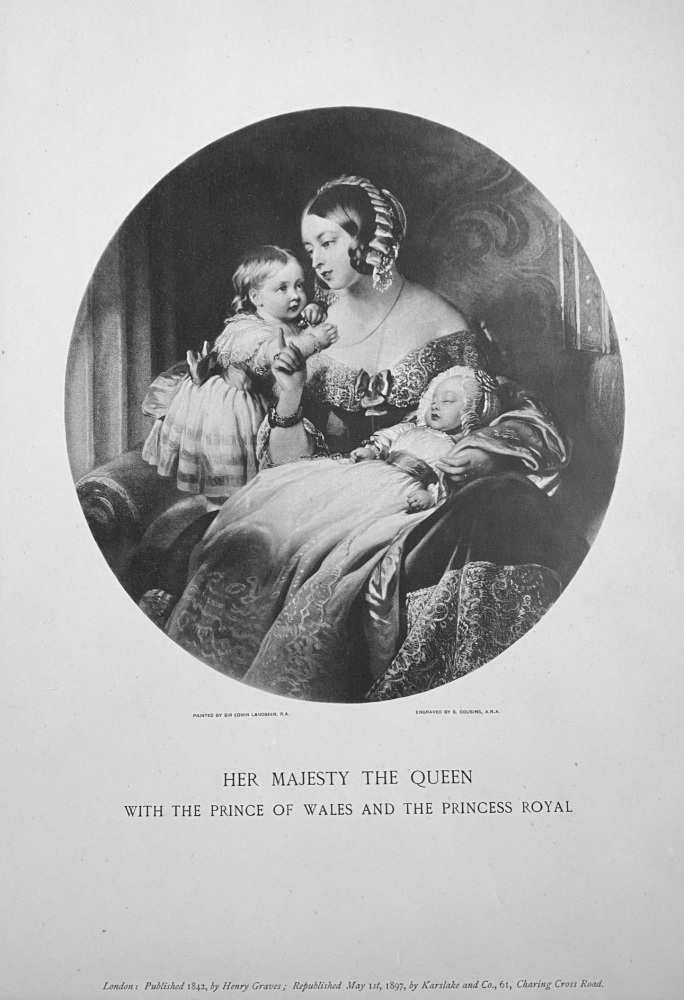Her Majesty the Queen with the Prince of Wales and the Princess Royal.  (Victoria).