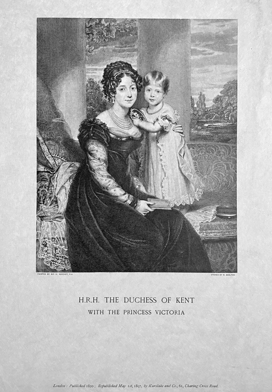 H.R.H. The Duchess of Kent with the Princess Victoria.