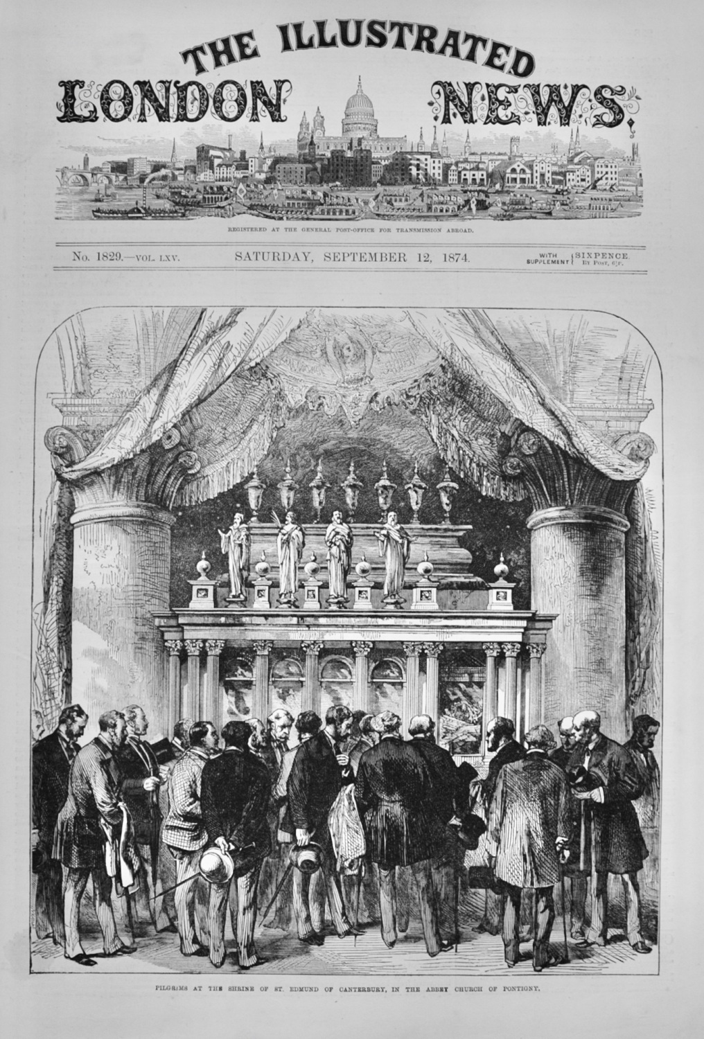 Pilgrims at the Shrine of St Edmund of Canterbury