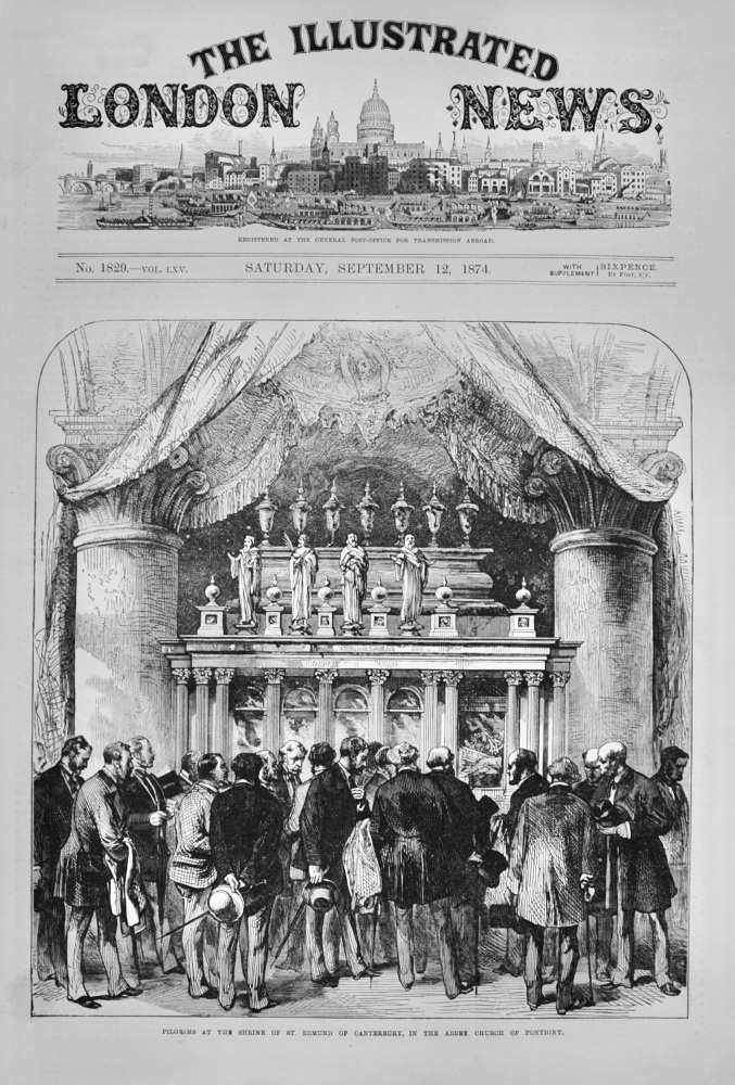 Pilgrims at the Shrine of St Edmund of Canterbury