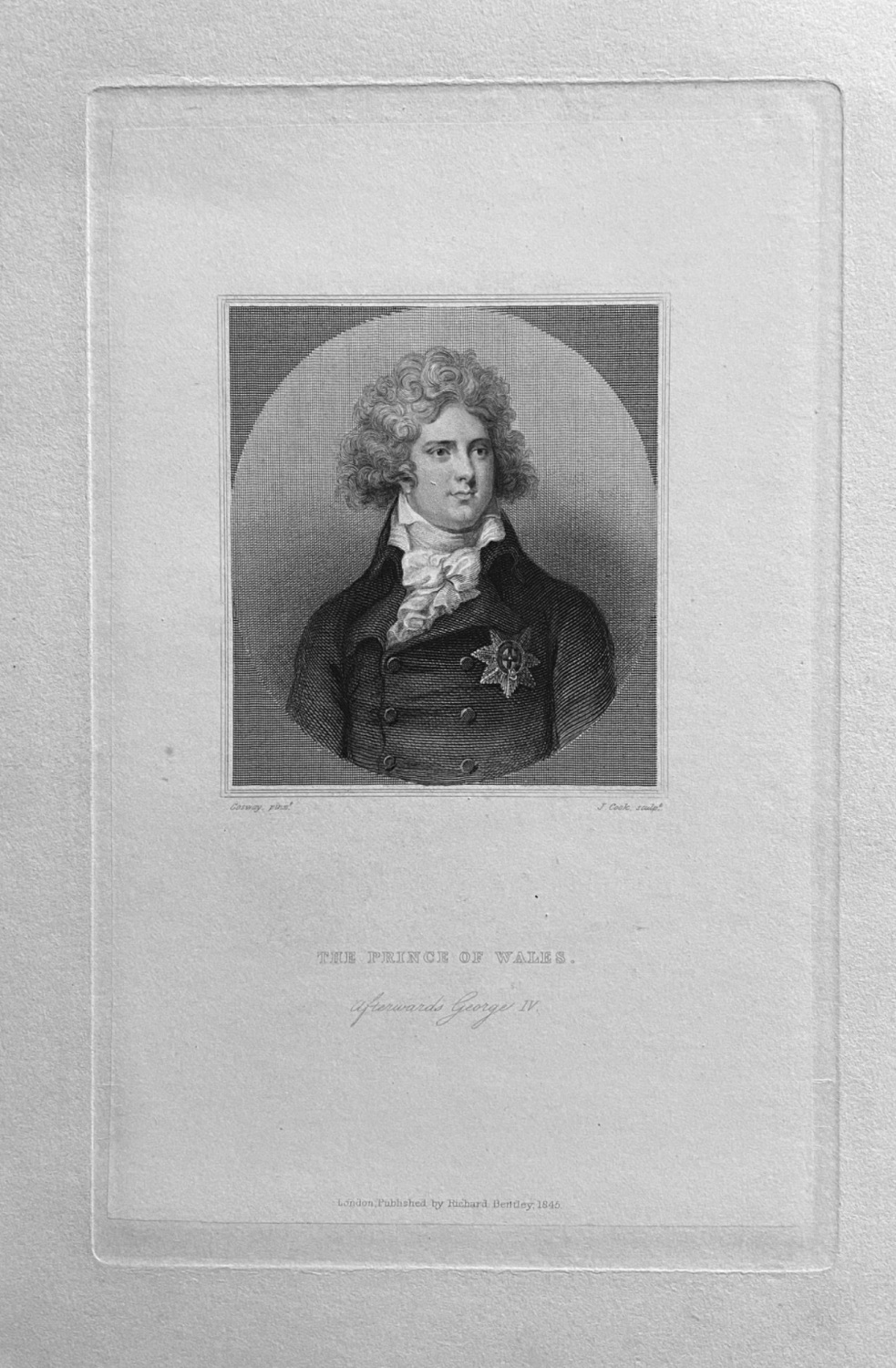 The Prince of Wales.  Afterwards George IV.  1845.