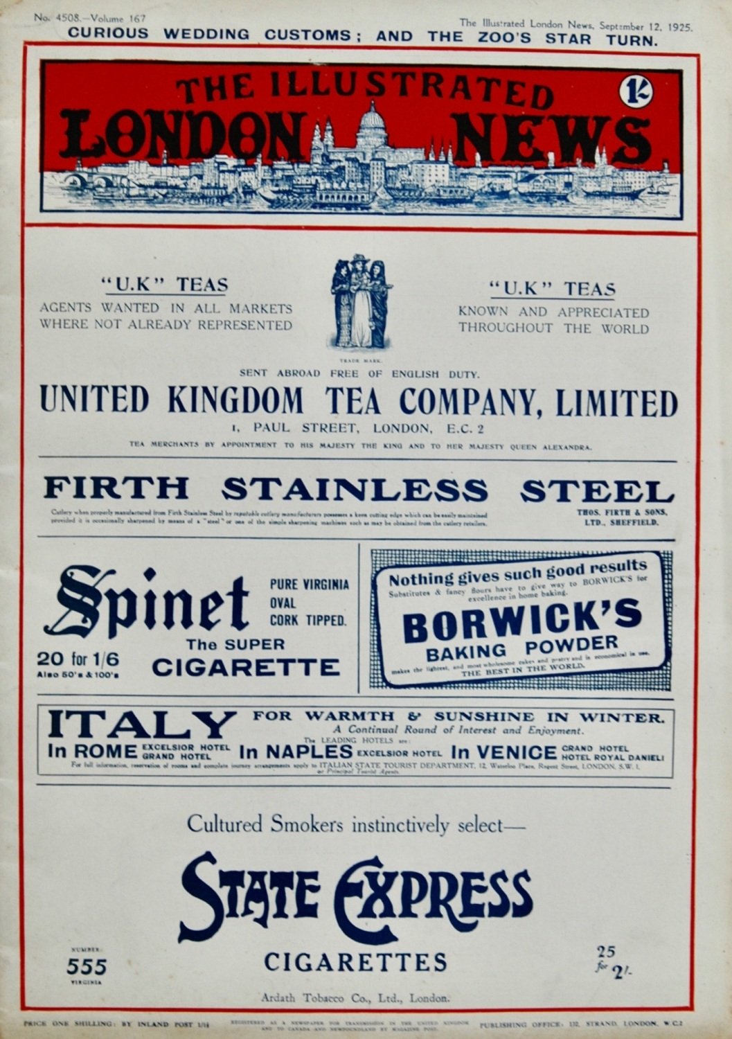 The Illustrated London News - September 12, 1925