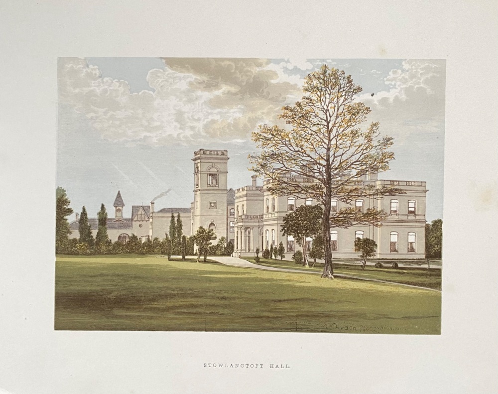 Stowlangtoft Hall.  1870c.