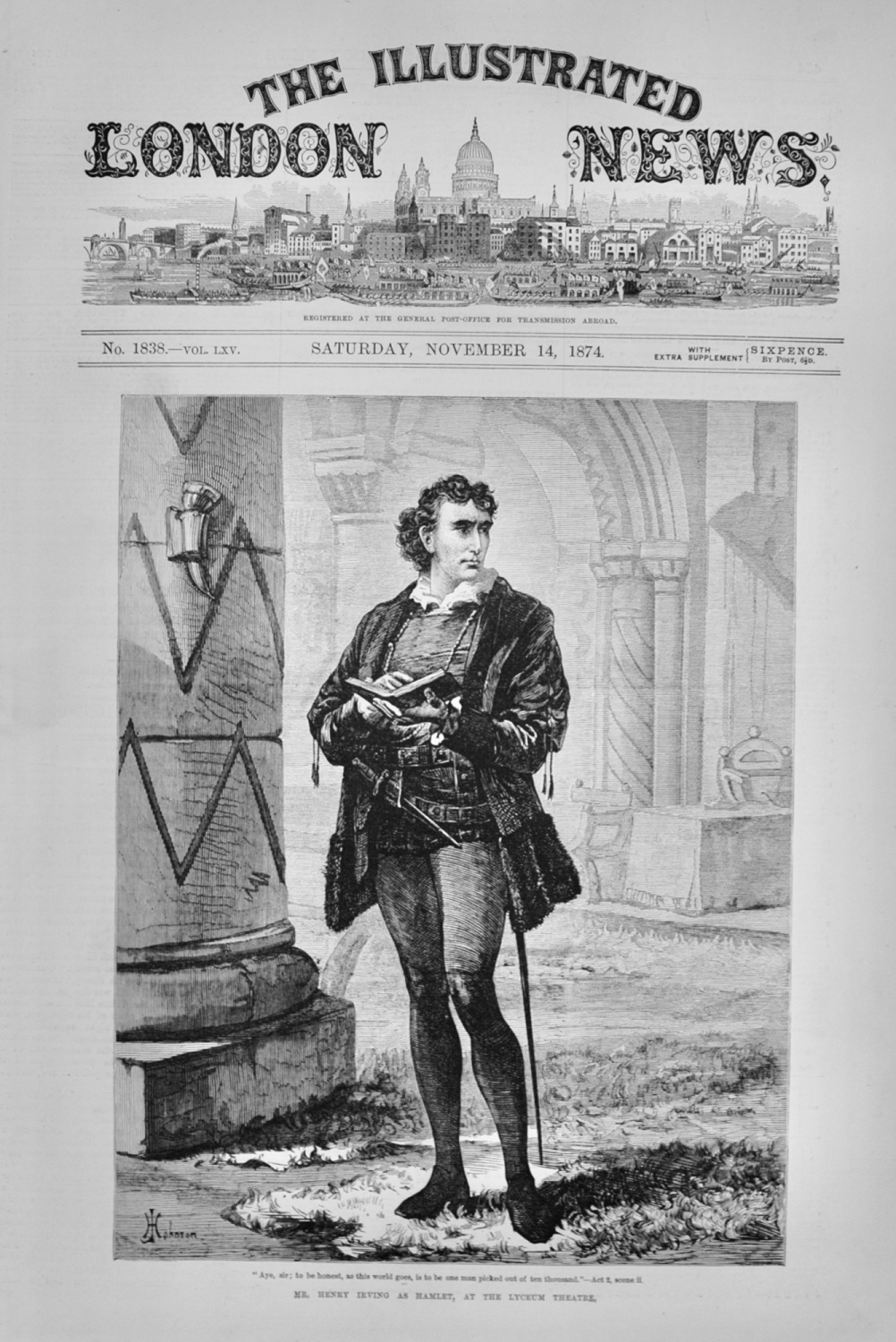 Mr Henry Irving as Hamlet