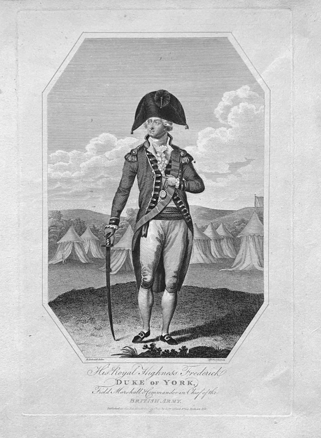 His Royal Highness Frederick Duke of York.  Field Marshall & Commander in C