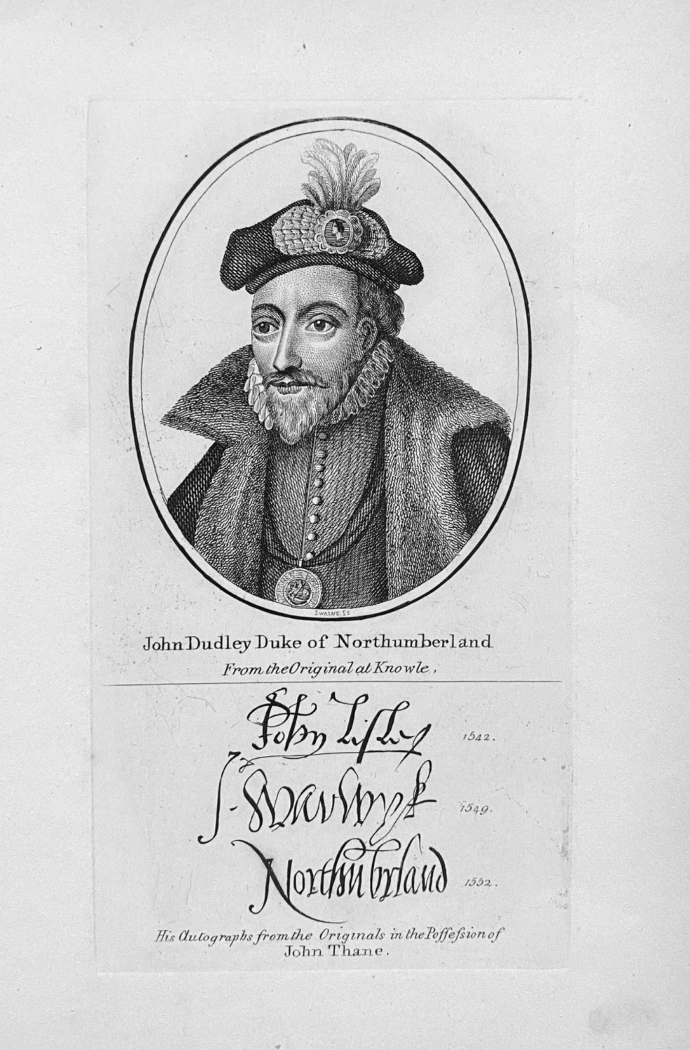 John Dudley  Duke of Northumberland. (From the original at Knowle.)  1794.