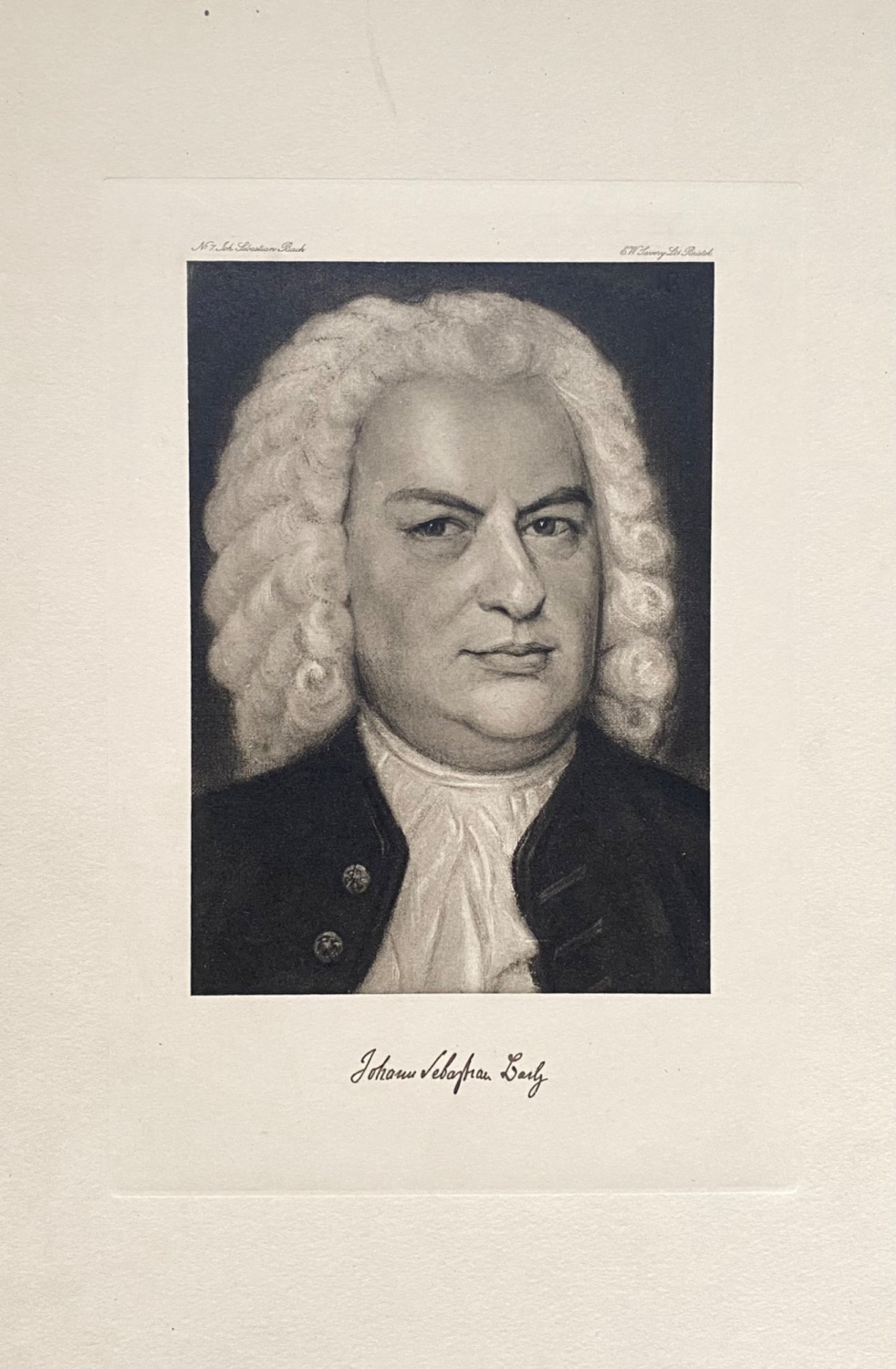 Johann Sebastian Bach.  (Composer)  1897c.