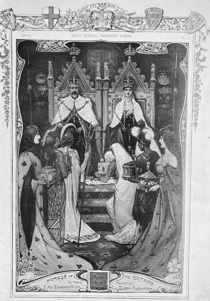 Homage of the Britains to their Majesties King Edward VII.and Queen Alexandra.  1902.