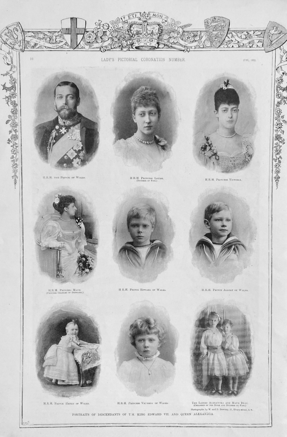 Portraits of Descendants of T.M. King EdwardVII. and Queen Alexandra.  1902