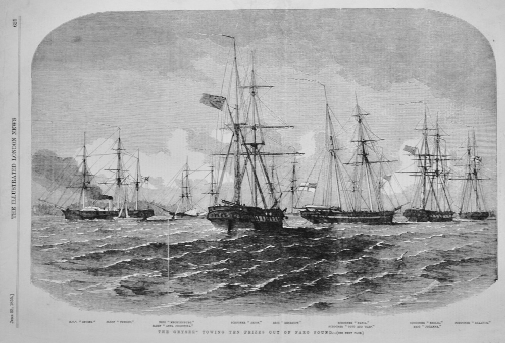 "The Geyser" towing ten prizes out of Faro Sound