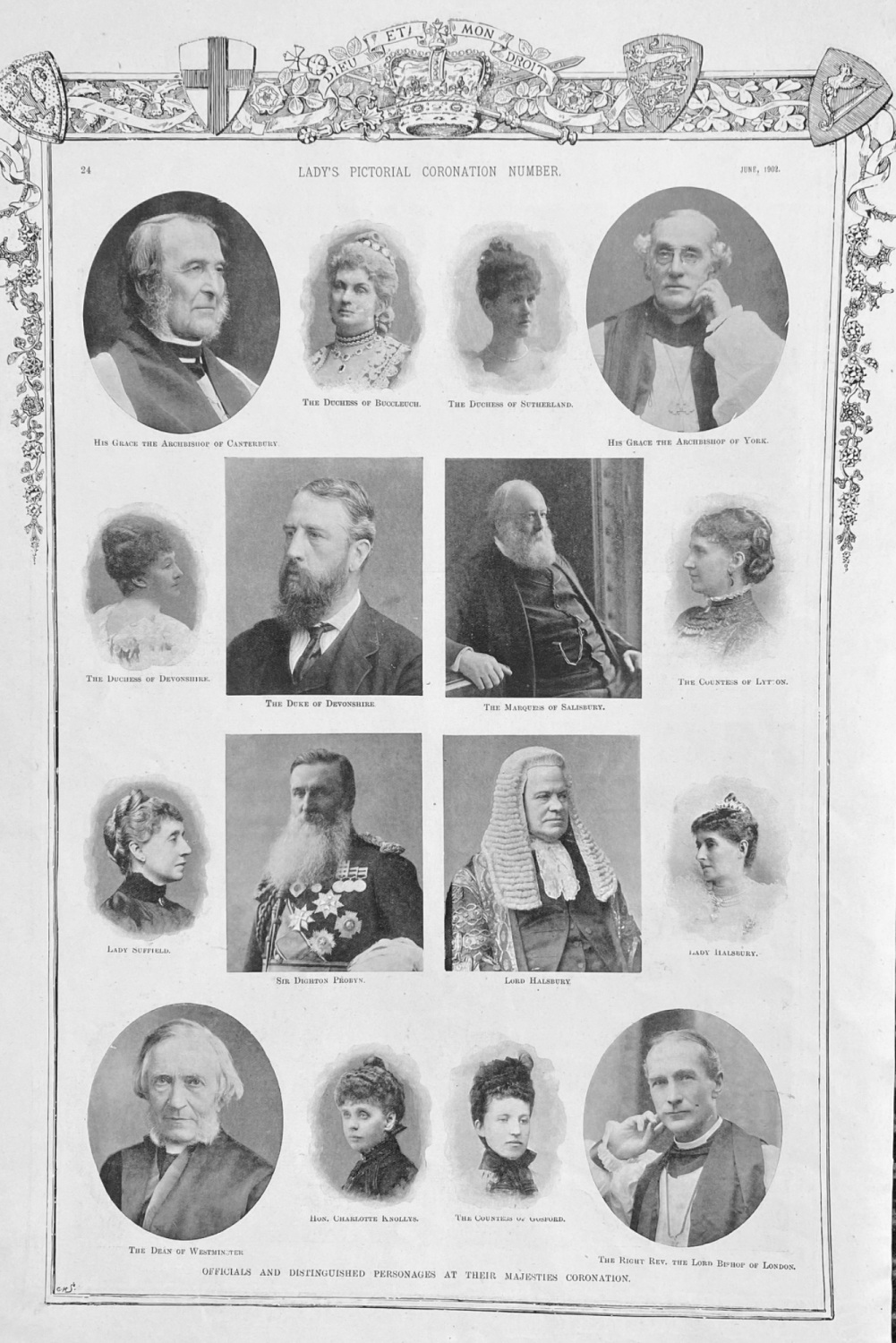 Officials and Distinguished Personages at their Majesties Coronation 1902.