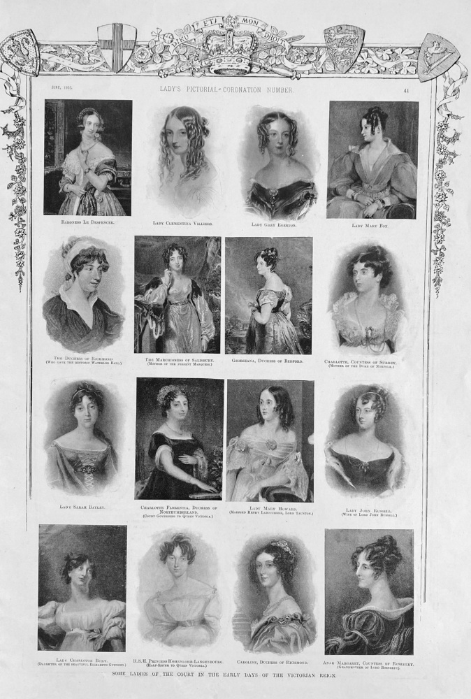 Some Ladies of the Court in the Early Days of the Victorian Reign.