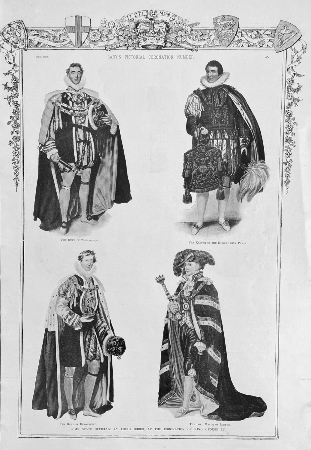 Some State Officials in their Robes at the Coronation of King George IV.