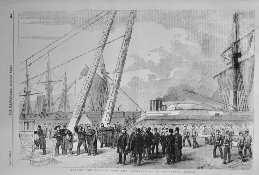 Landing the wounded from H.M.S. "Retribution"