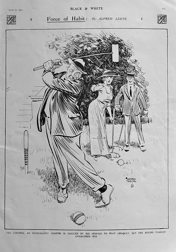 Force of Habit : By Alfred Leete.  1911.