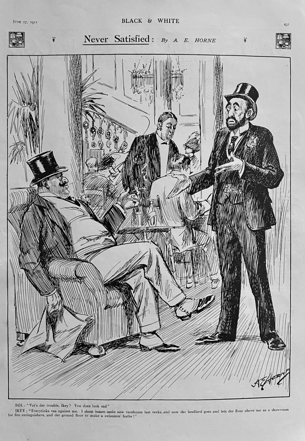 Never Satisfied.  By A.  E.  Horne.   1917.