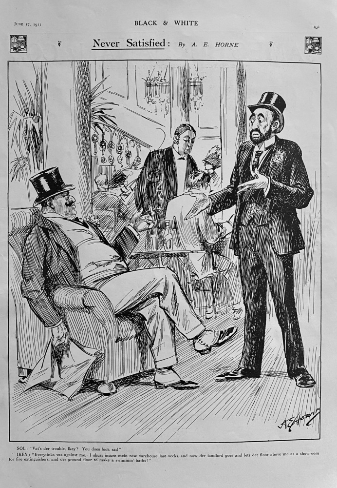 Never Satisfied.  By A.  E.  Horne.   1911.