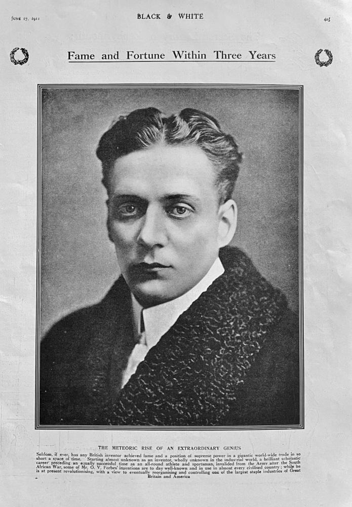 Mr. O. V. Forbes.  1911.