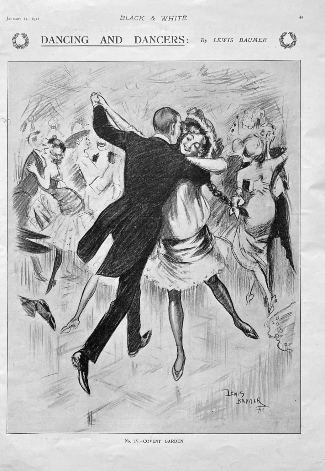 Dancing and Dancers :  By Lewis Baumer.  1911.