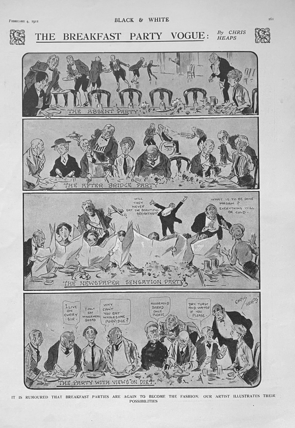 The Breakfast Party Vogue :  By Chris Heaps.   1911.