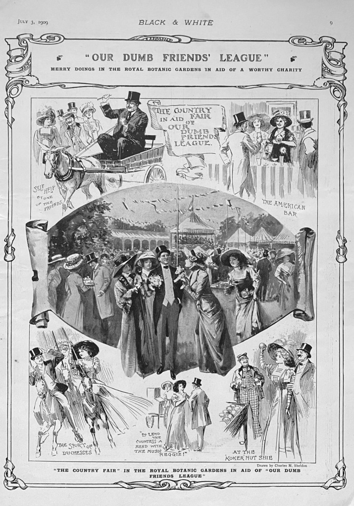 "Our Dumb Friends League"  Merry Doings in the Royal Botanic Gardens in Aid of a Worthy Charity.  1909.