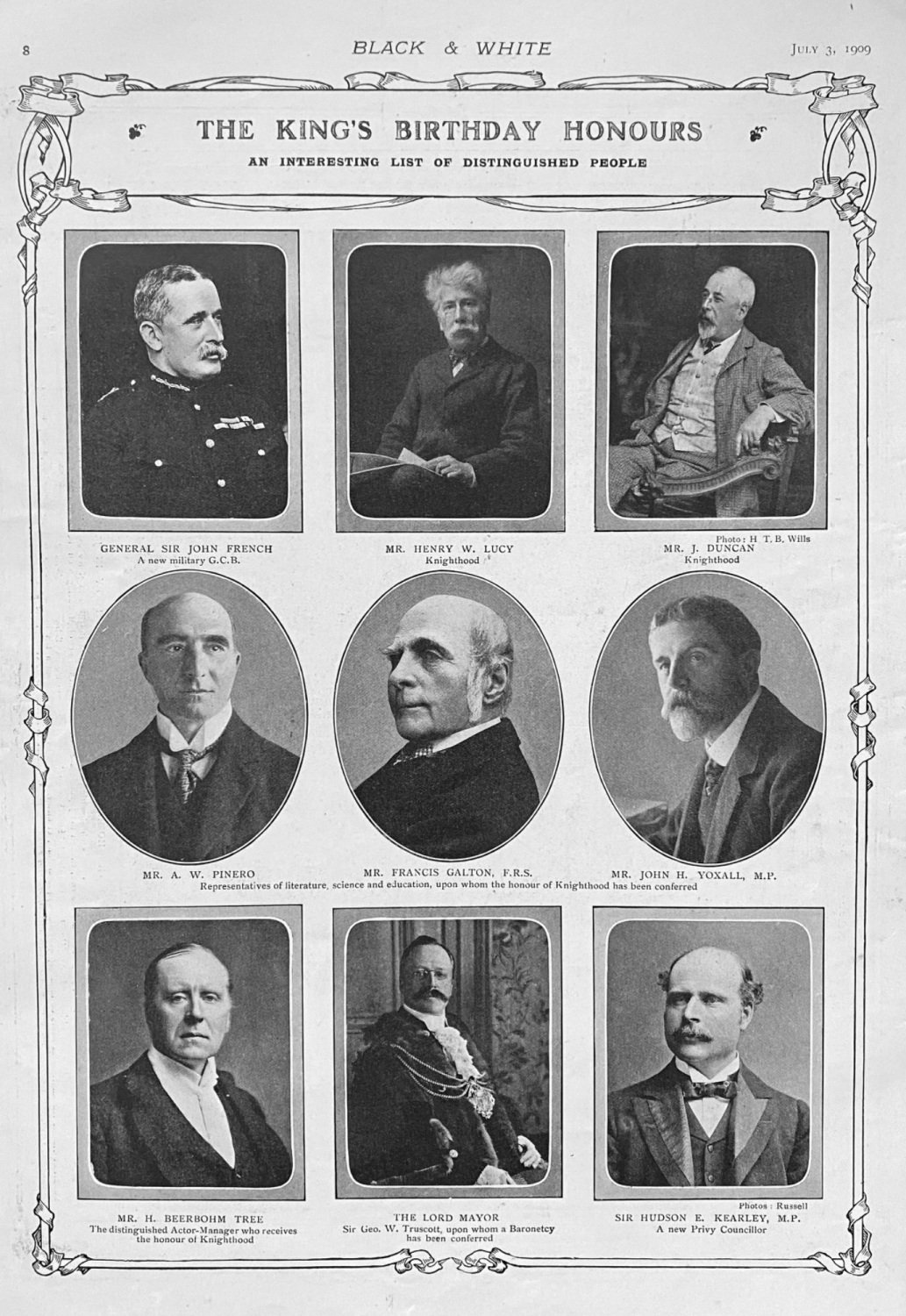 The King's Birthday Honours. 1909.