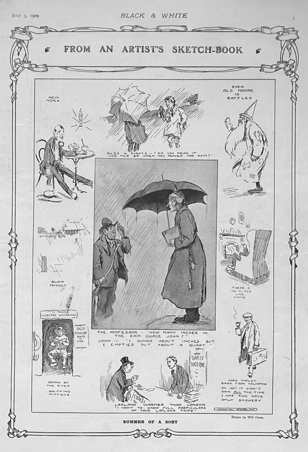 From an Artist's Sketch-Book  :  Summer of a Sort.  1909.