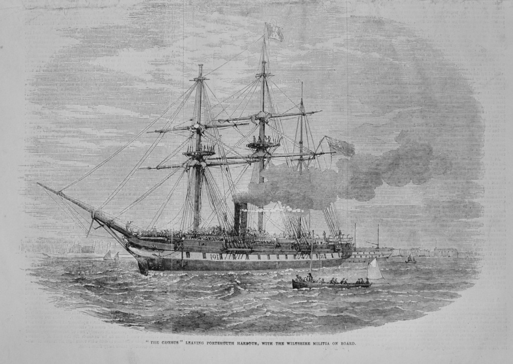 "The Croesus" leaving Portsmouth Harbour