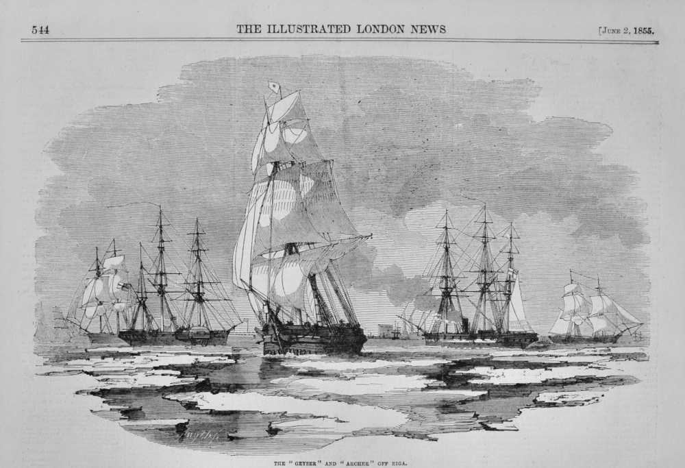 The "Geyser" and "Archer" off Riga