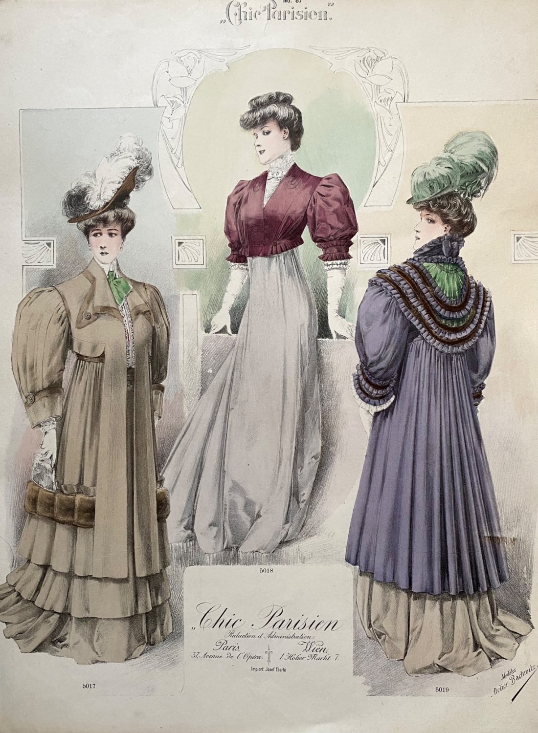 Chic Parisien.  Fashion Plate No. 87.