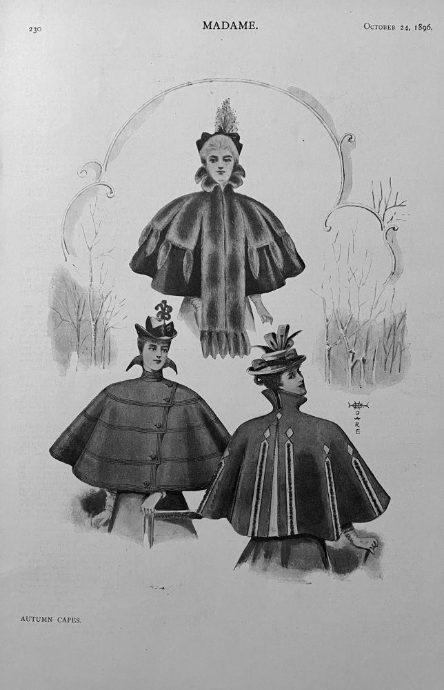 Autumn Capes.  (Ladies' Fashion Illustrations)  1896.