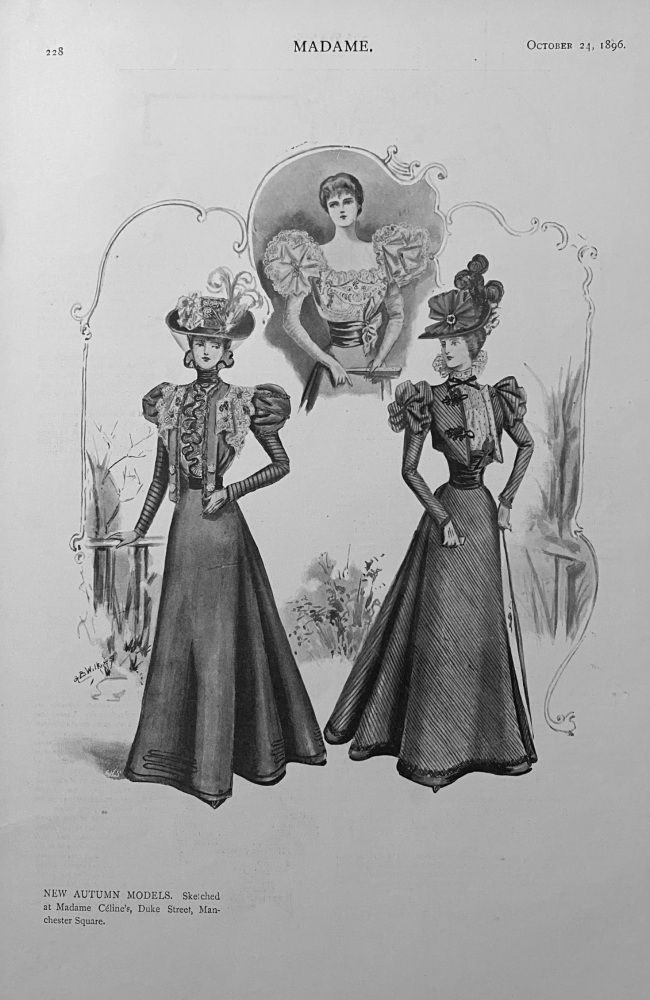 New Autumn Models .  (Ladies' Fashion Illustration) 1896.