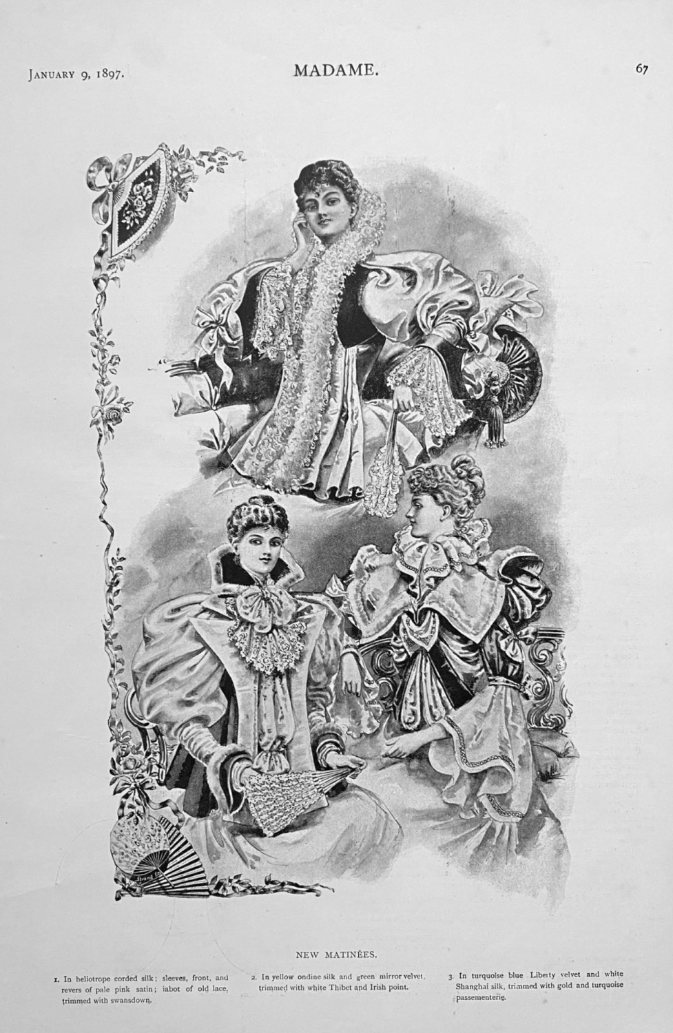 New Matinees.  (Ladies' Fashion Illustrations)  1897.